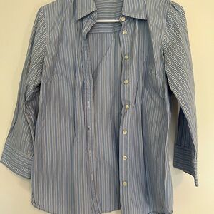 J. Crew Blue Striped Button Down Shirt